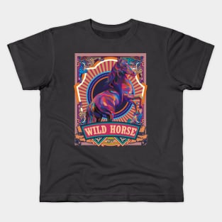 wild horse poster Kids T-Shirt